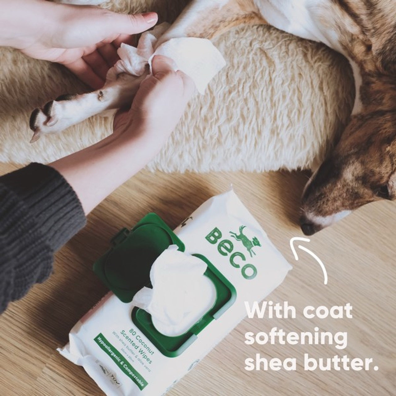 Beco Dog Wipes - Scented Coconut - Safe & Gentle