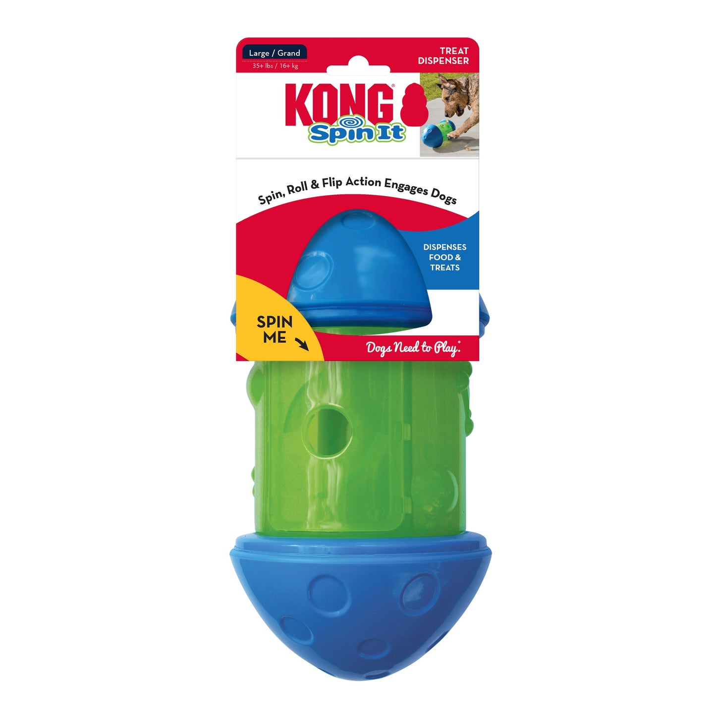 KONG Spin It Large - Boredom Buster Toy for Dogs