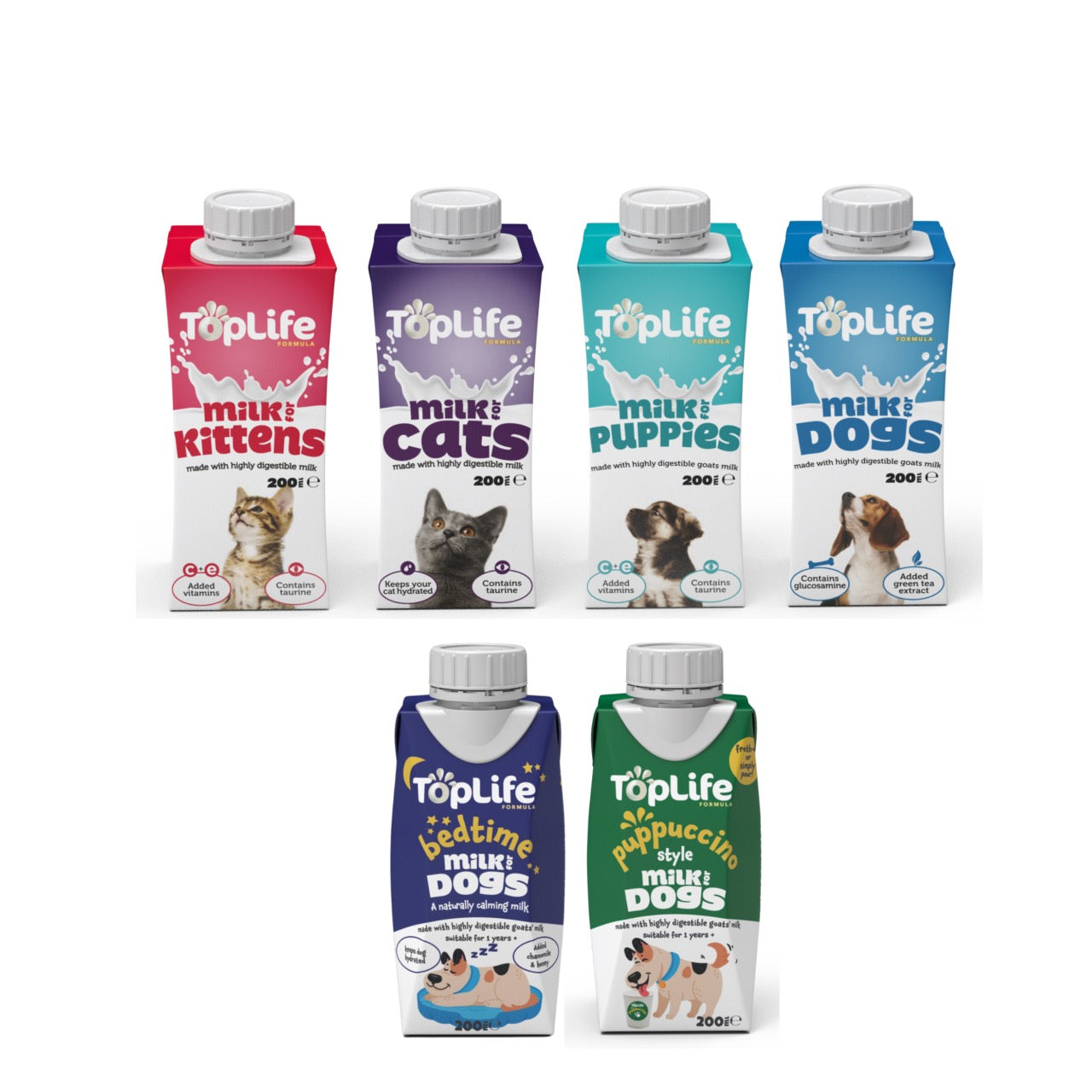 Toplife Formula Range of Milk for Dogs & Puppies Goats Milk - 200ml