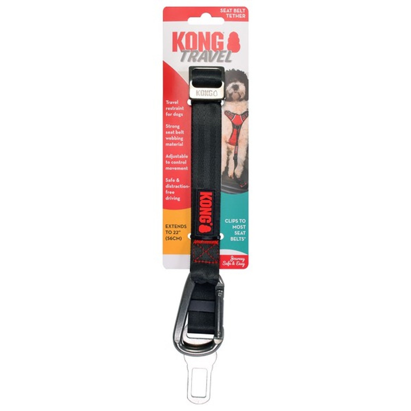 KONG Seat Belt Tether for Dogs - Dog Harness Accessories