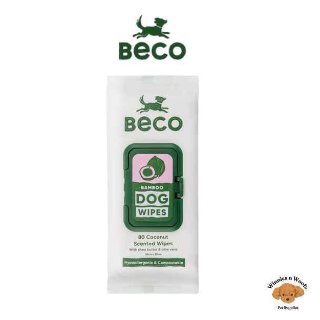 Beco Dog Wipes - Scented Coconut - Safe & Gentle