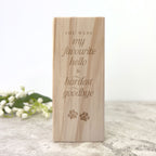 Hardest Goodbye Engraved Wooden Tea Light Holder