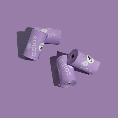 Adios Plastic Compostable Dog Poo Bags - Various colours and quantities