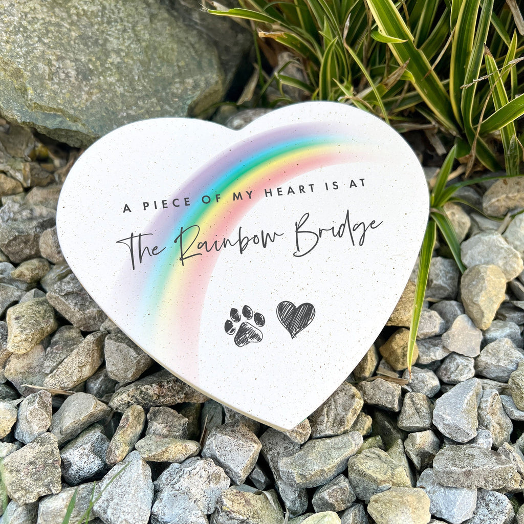 Rainbow Bridge Resin Heart