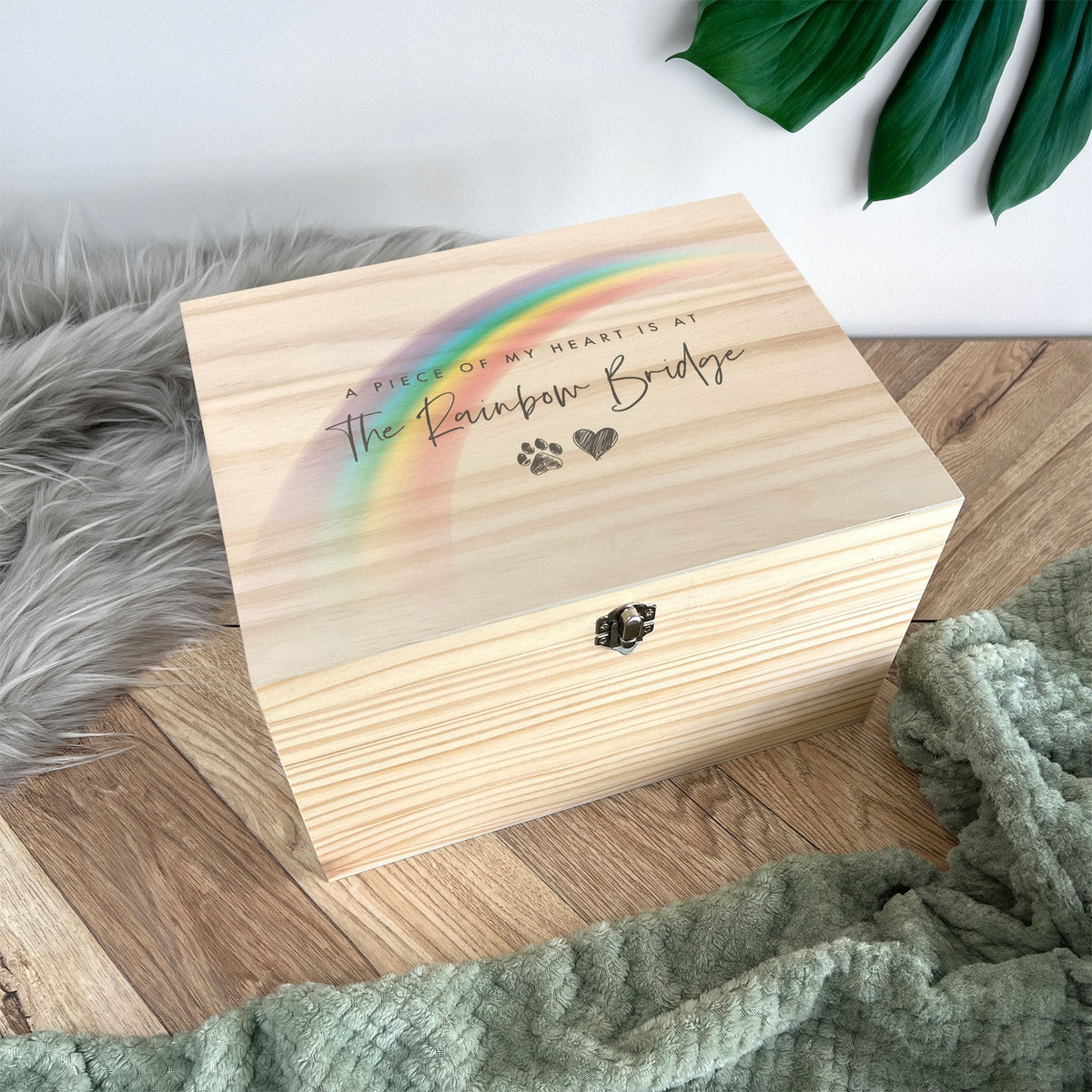 Rainbow Bridge Wooden Memory Box