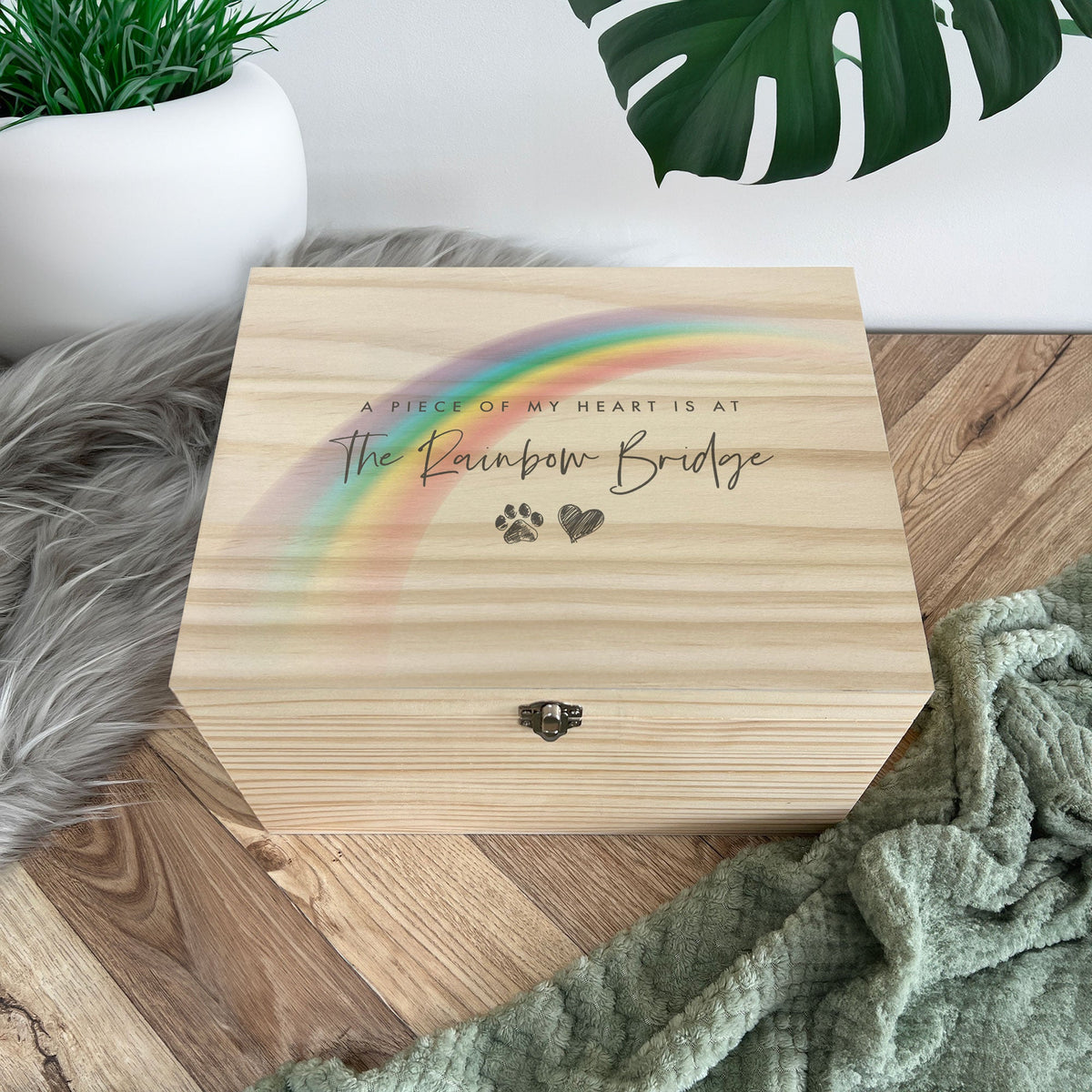 Rainbow Bridge Wooden Memory Box