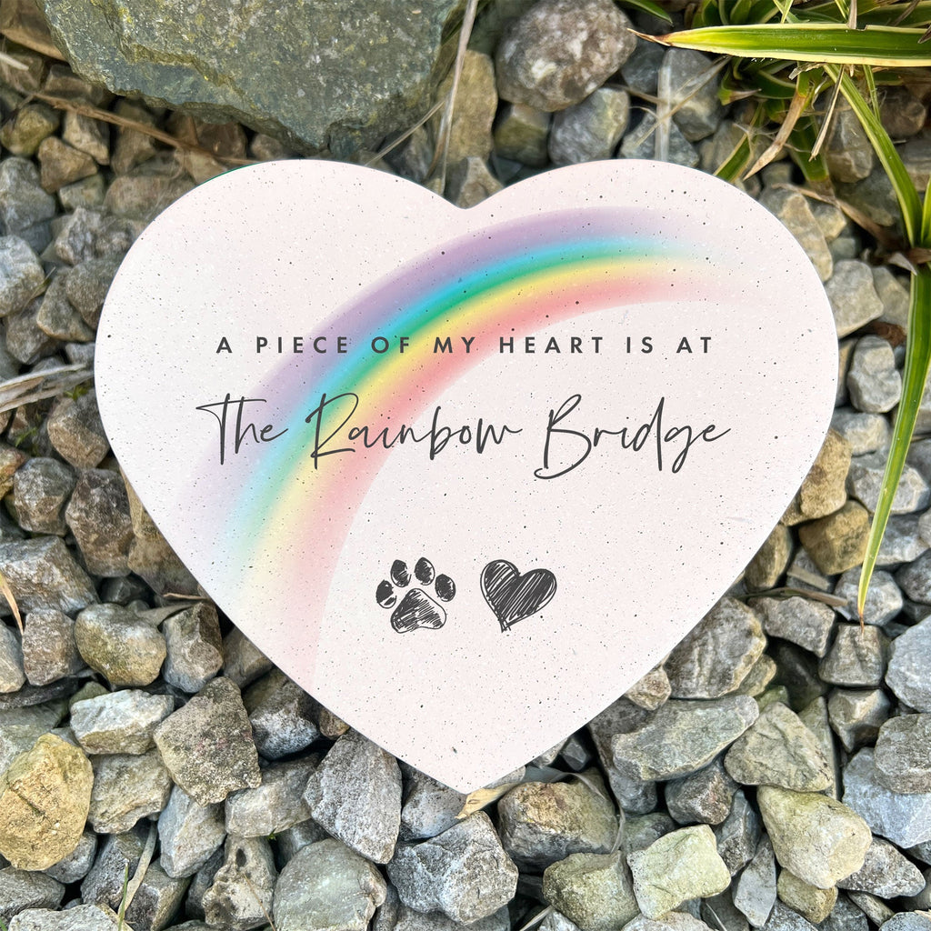 Rainbow Bridge Resin Heart