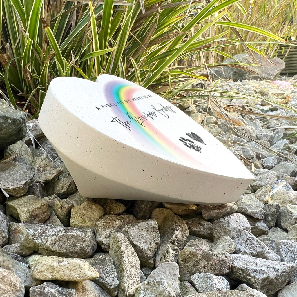 Rainbow Bridge Resin Heart