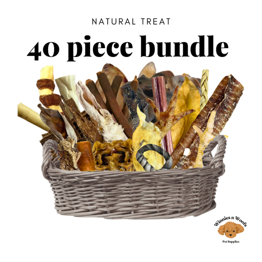40 Piece Natural Dog Treat Variety Box - We can adapt this box for puppies 12 weeks+