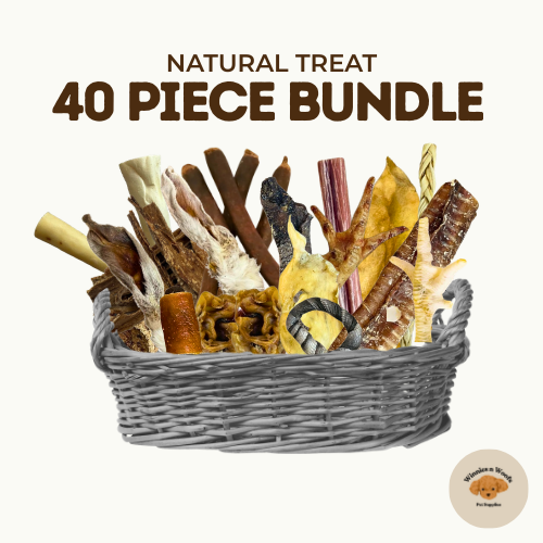 40 piece natural dog treat bundle UK grain free chews