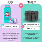Adios Plastic Compostable Dog Poo Bags - Various colours and quantities