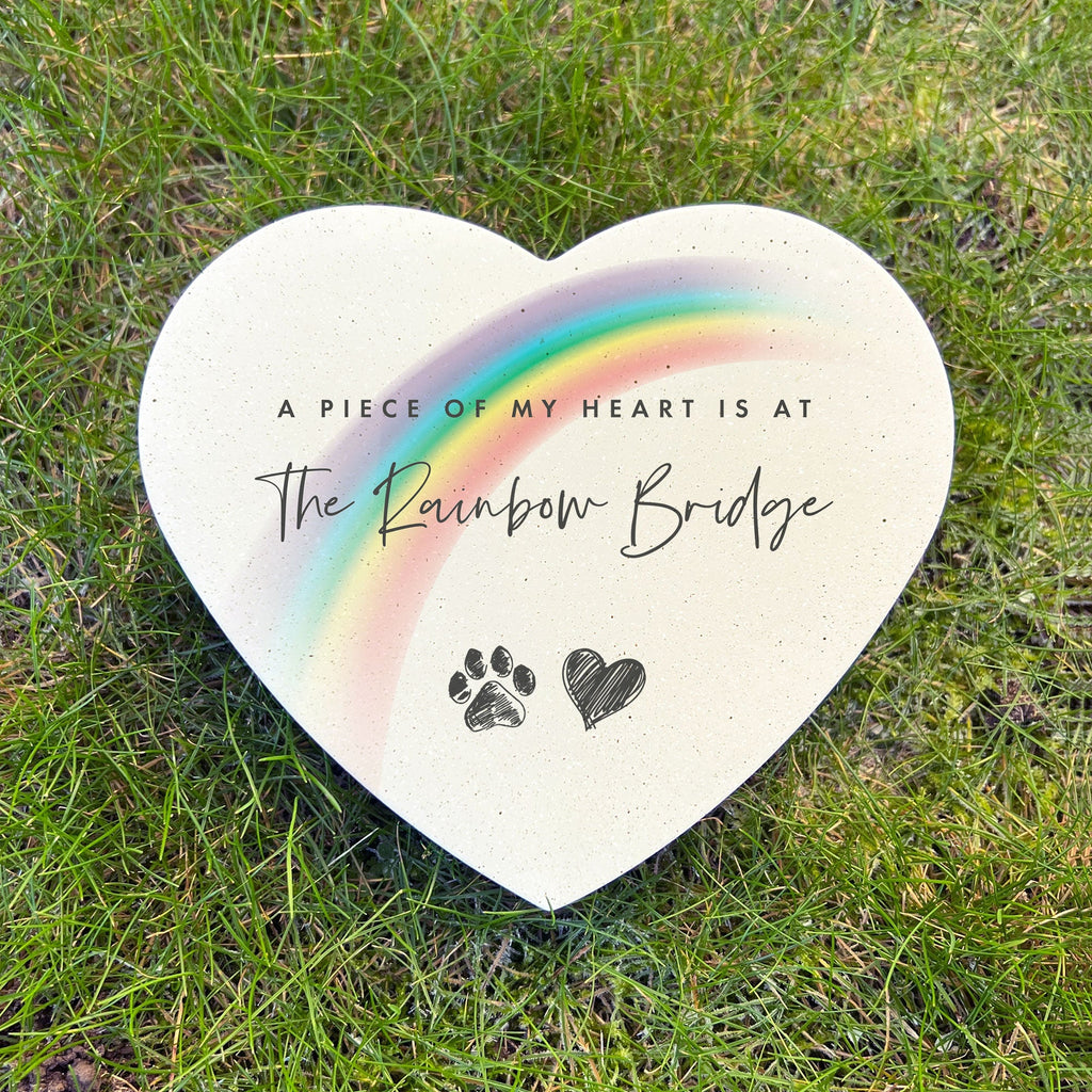 Rainbow Bridge Resin Heart