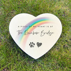 Rainbow Bridge Resin Heart