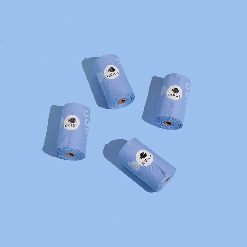 Adios Plastic Compostable Dog Poo Bags - Various colours and quantities