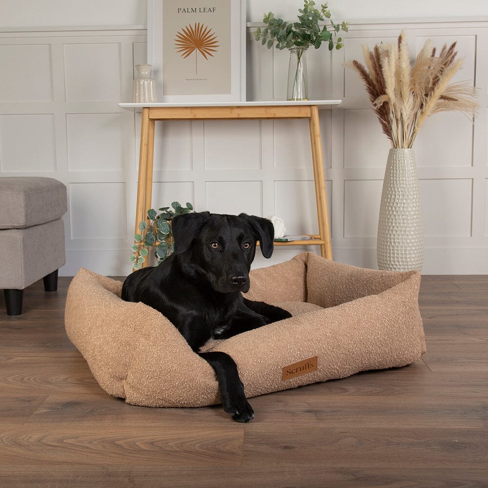 Scruffs Boucle Box Bed - Desert Brown