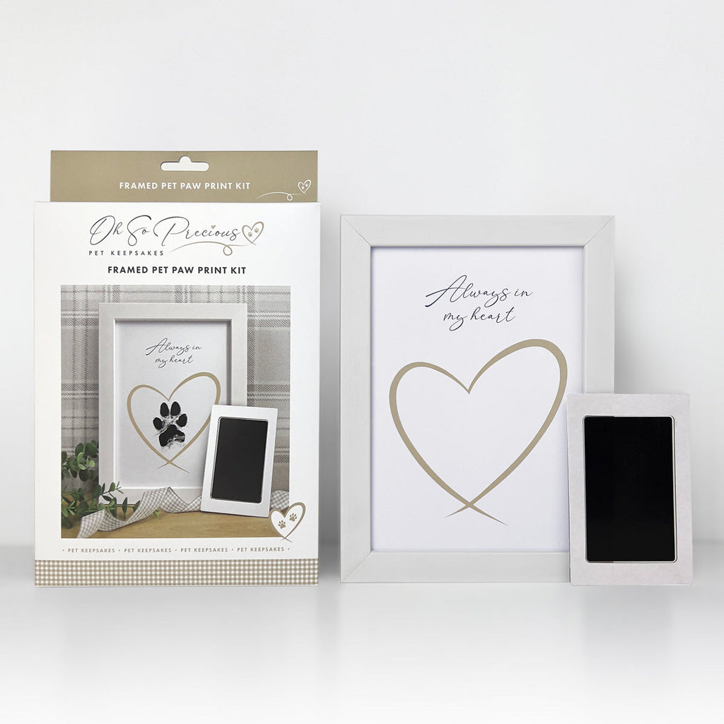 Oh So Precious Framed Pet Paw Print Keepsake With Ink Kit