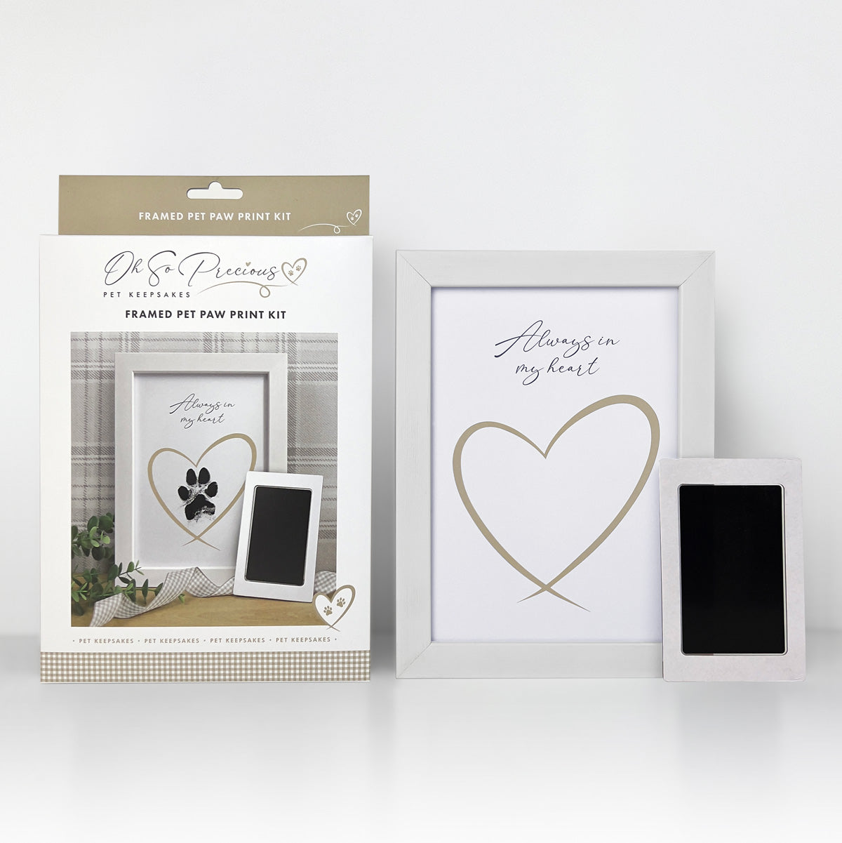 Oh So Precious Framed Pet Paw Print Keepsake With Ink Kit