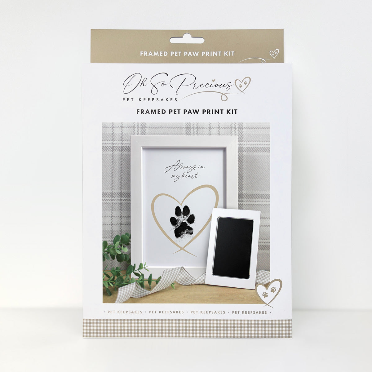 Oh So Precious Framed Pet Paw Print Keepsake With Ink Kit