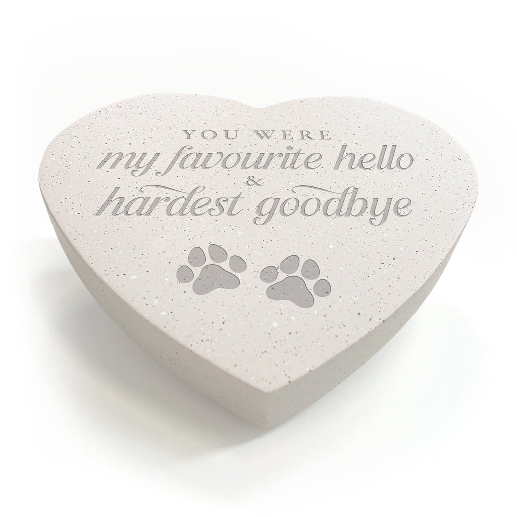 Hardest Goodbye Engraved Resin Heart