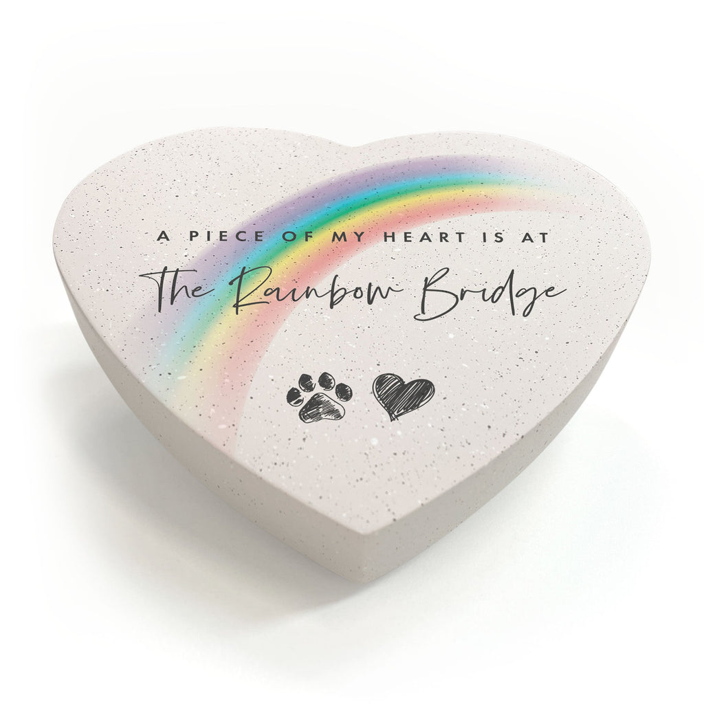 Rainbow Bridge Resin Heart