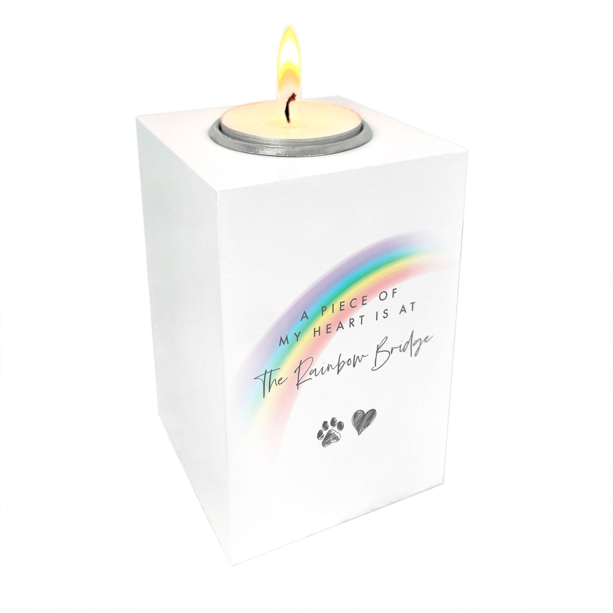 Rainbow Bridge White Tea Light Holder