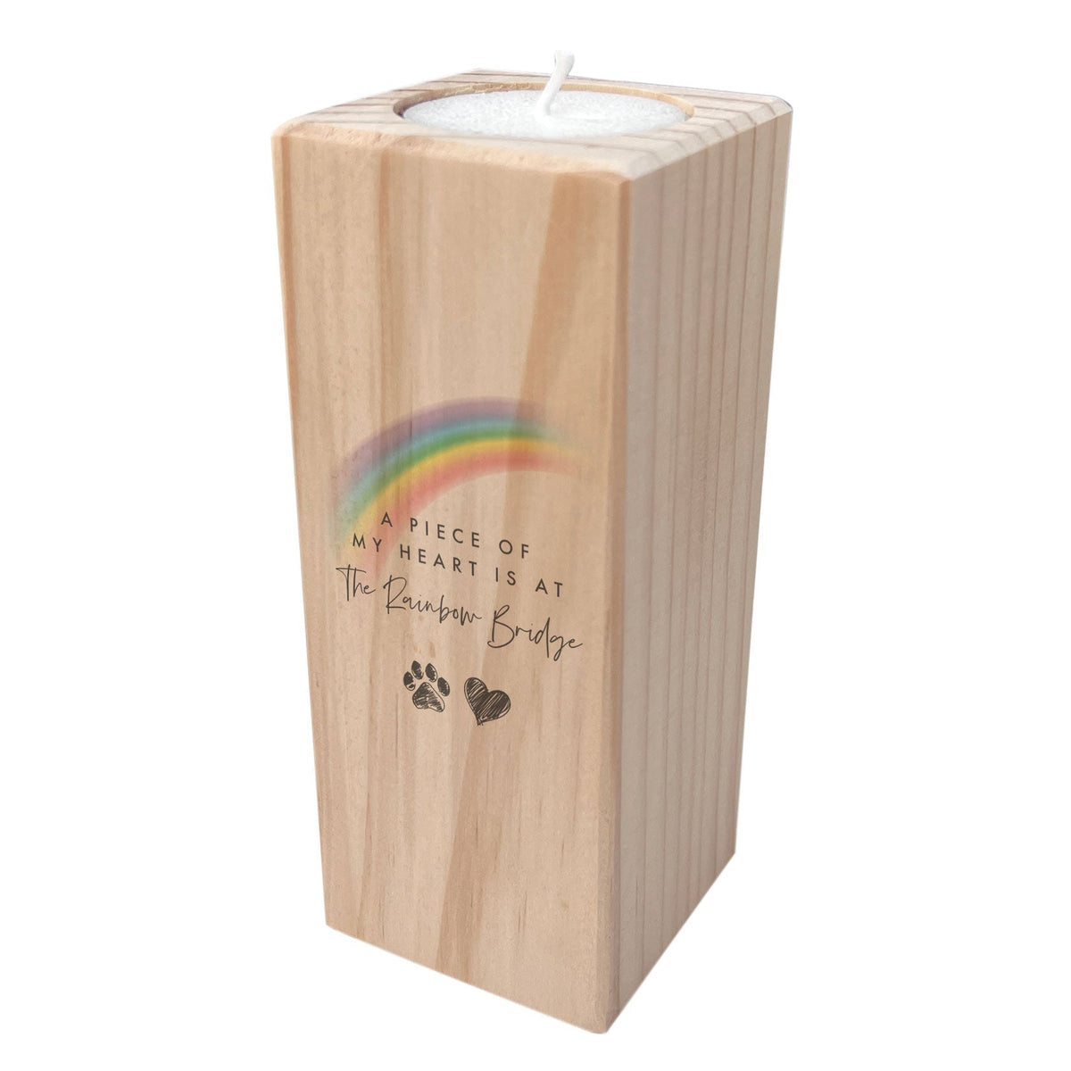 Rainbow Bridge Wooden Tea Light Holder