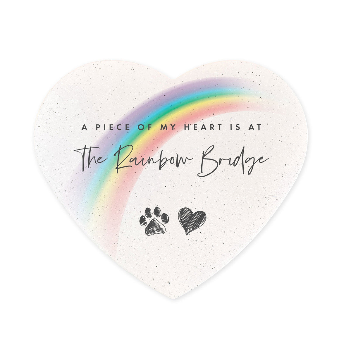 Rainbow Bridge Resin Heart