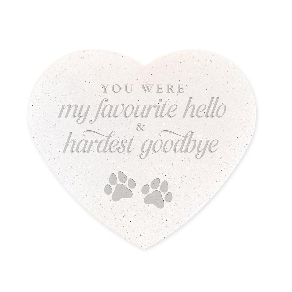 Hardest Goodbye Engraved Resin Heart