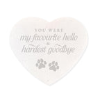 Hardest Goodbye Engraved Resin Heart