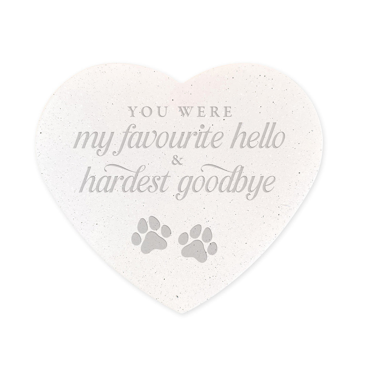 Hardest Goodbye Engraved Resin Heart