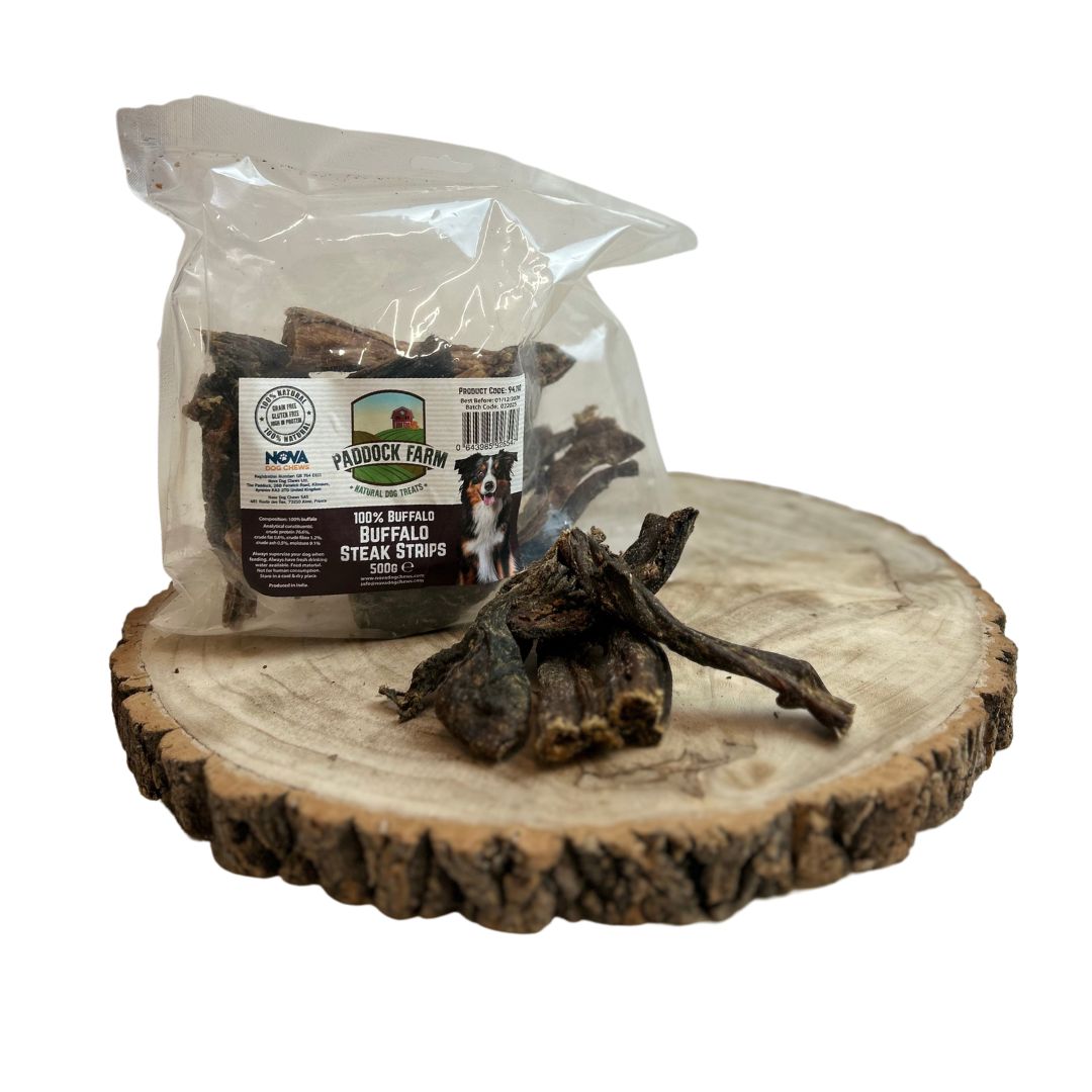 BULK BUY - Natural Dog Treats - 500g-1KG Bags - Beef Trachea/Moon Bones/Steak Strips/Sausages