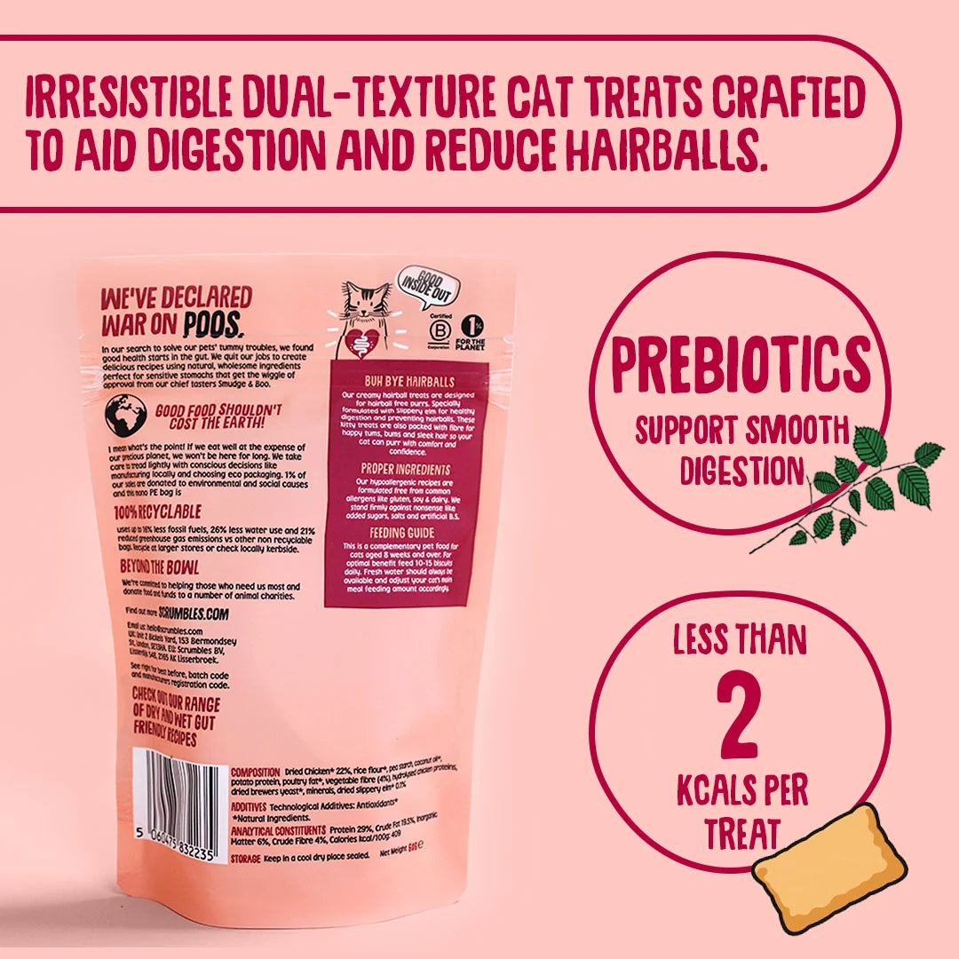 Scrumbles Krunchies Hairball Cat Treats 180g