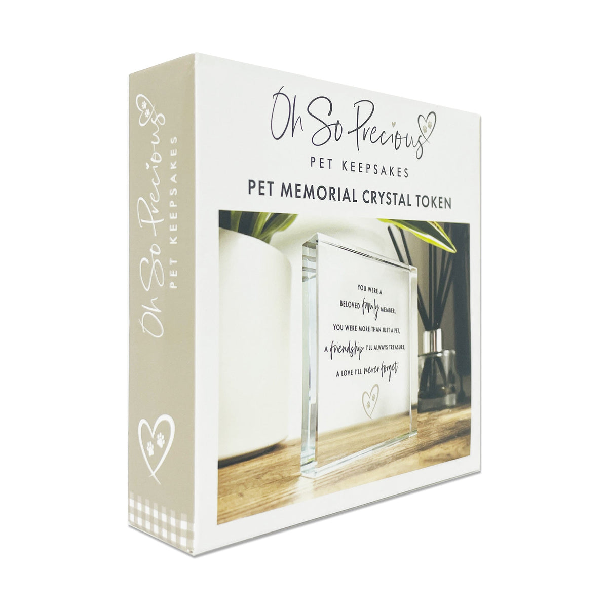 Oh So Precious Pet Memorial Crystal Token