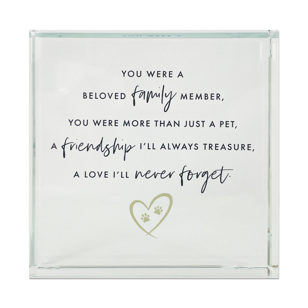 Oh So Precious Pet Memorial Crystal Token