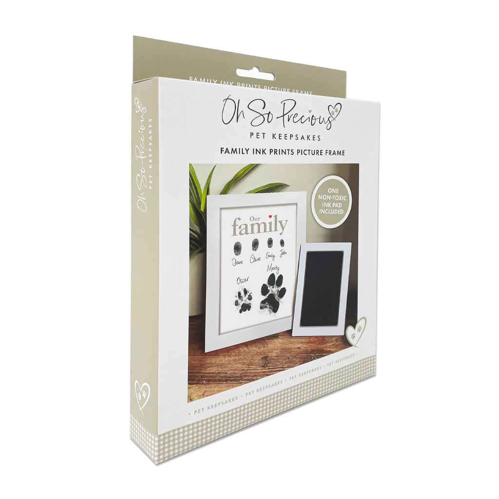 Oh So Precious Framed Family Finger/Paw Print Frame With Ink Kit