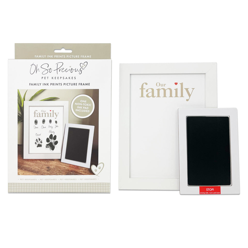 Oh So Precious Framed Family Finger/Paw Print Frame With Ink Kit