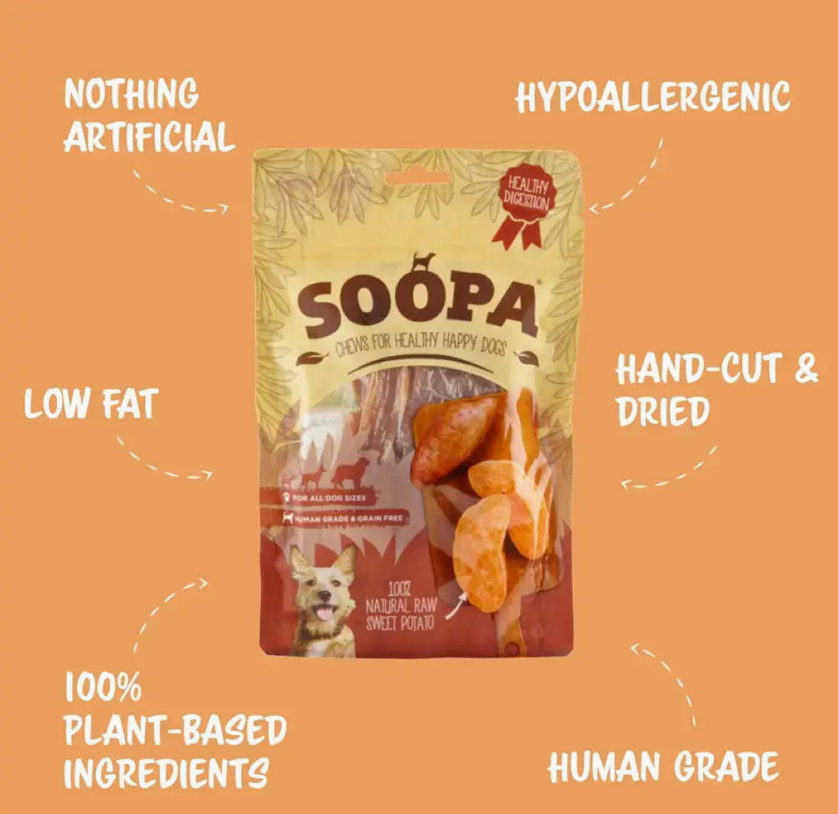 Soopa Healthy Bites & Dental Stick for Dogs, Vegan, Natural Ingredients