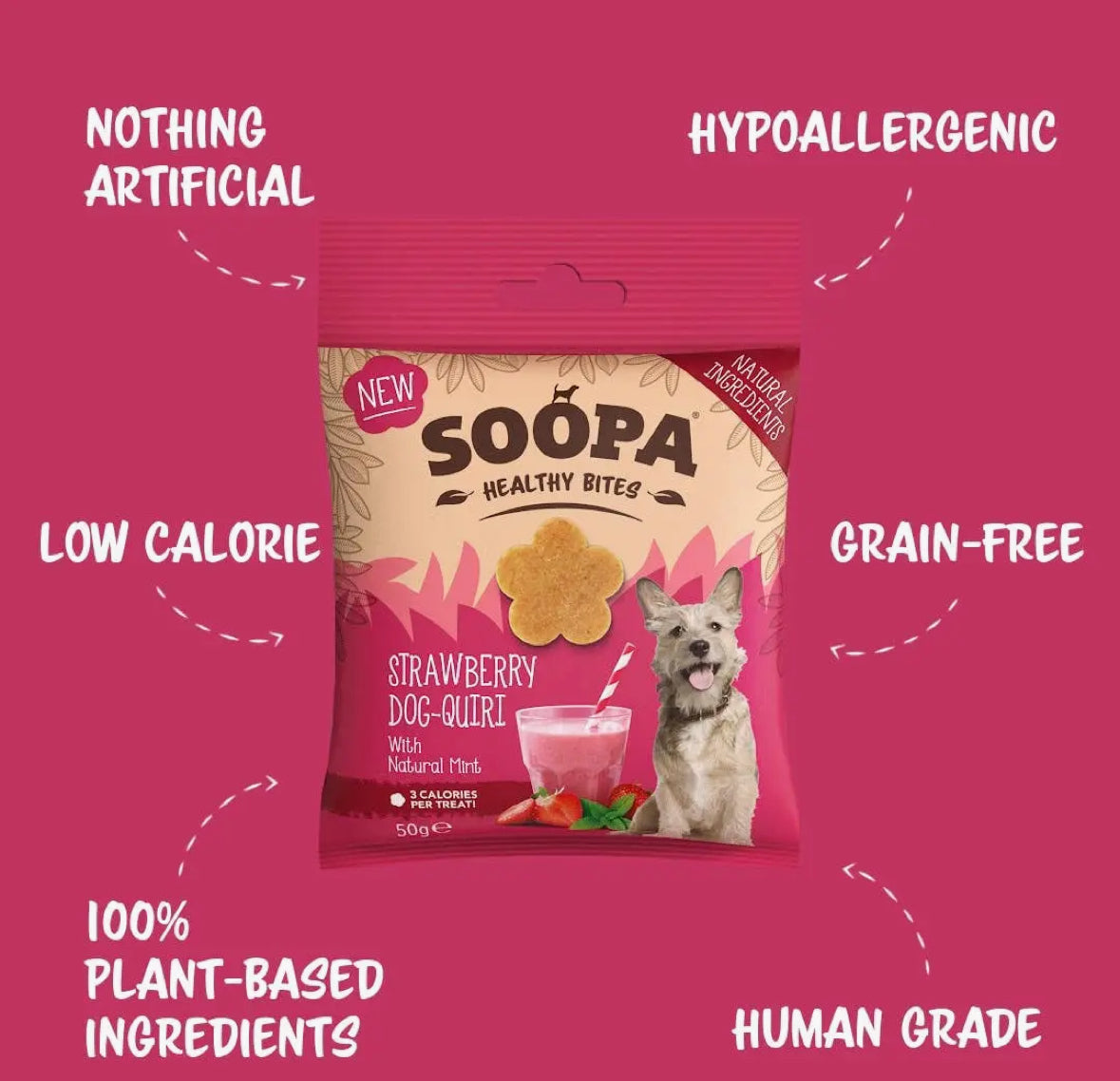 Soopa Healthy Bites & Dental Stick for Dogs, Vegan, Natural Ingredients