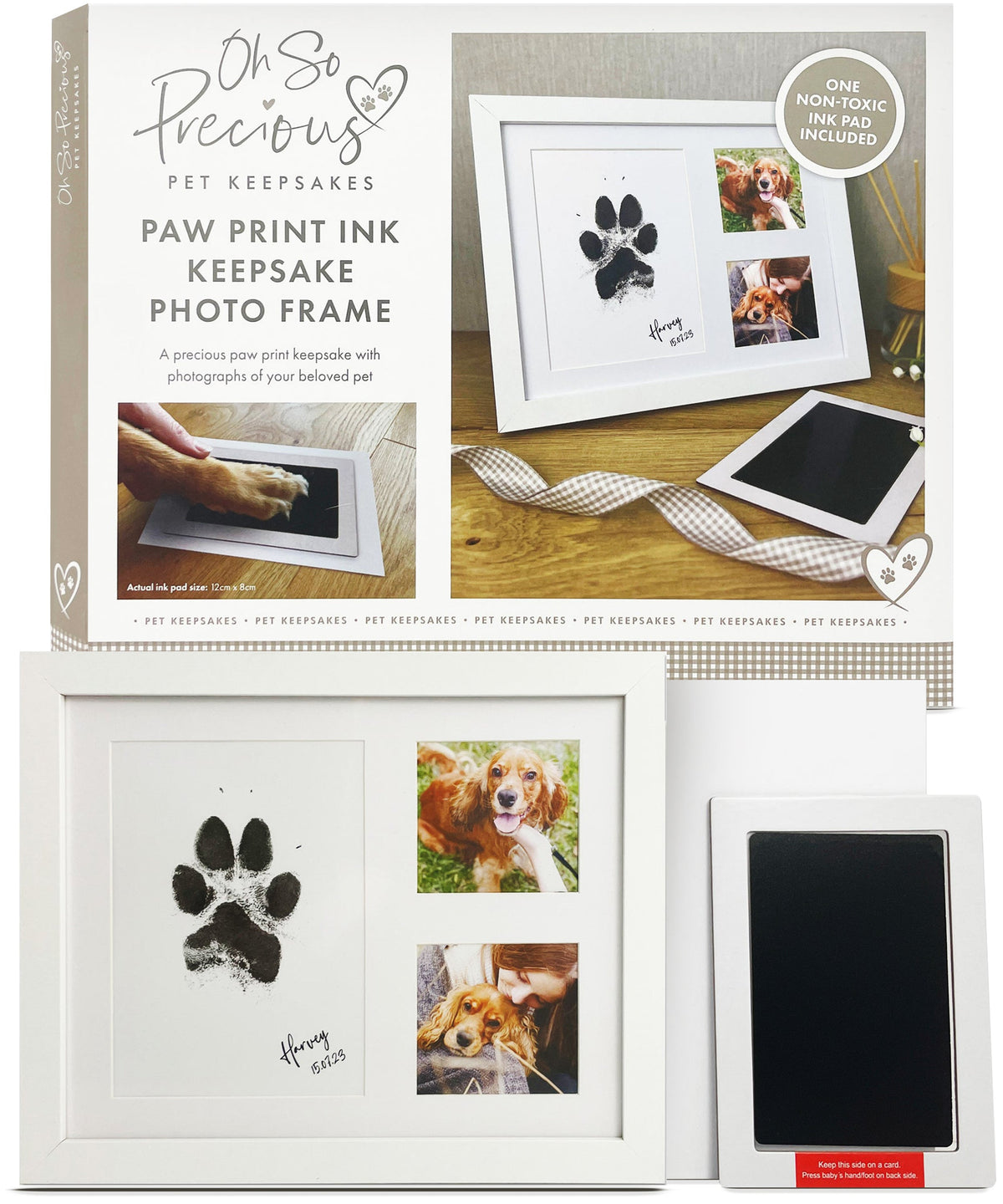 Oh So Precious Paw Print Ink Keepsake Photo Frame Kit