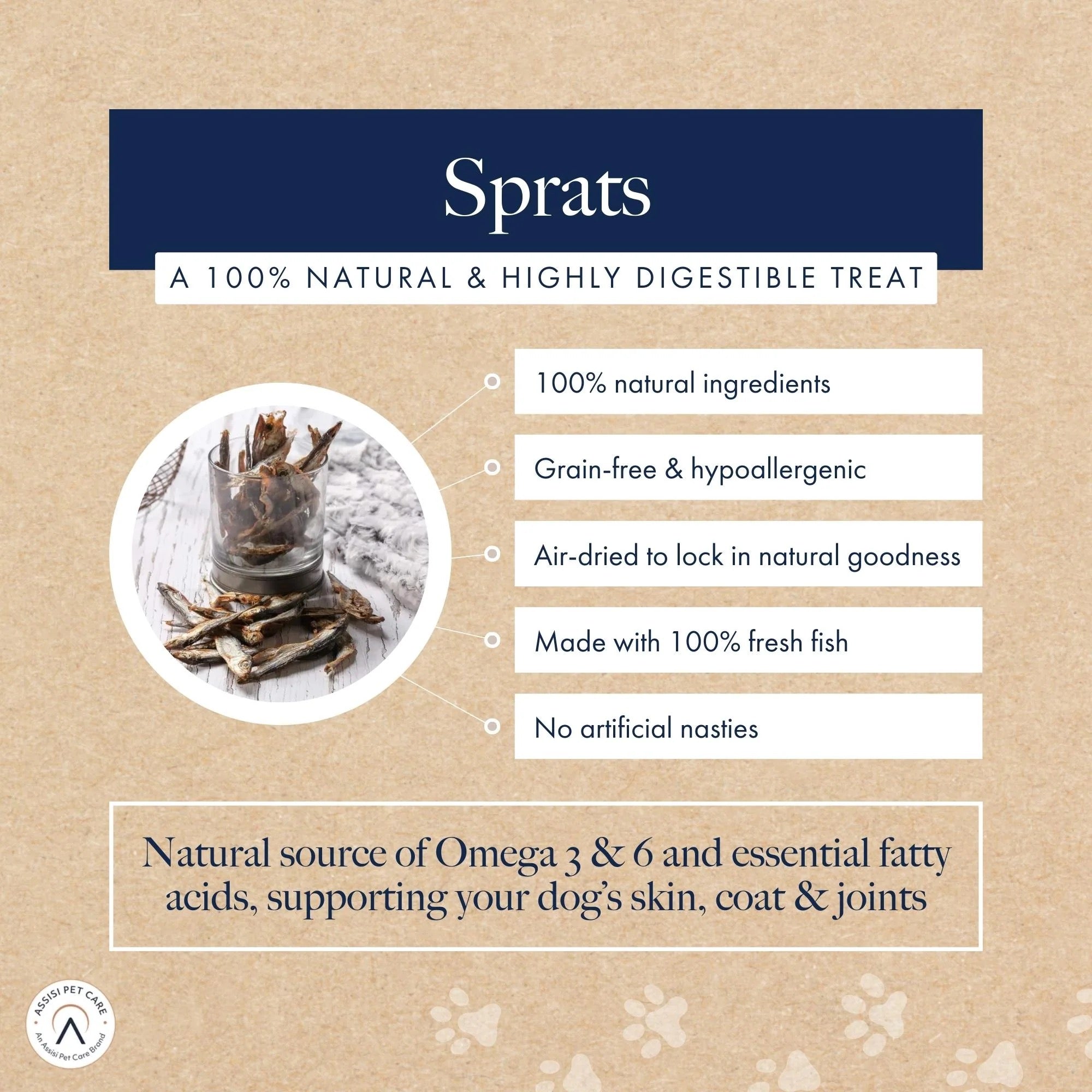 Hollings Sprats 100g For Dogs