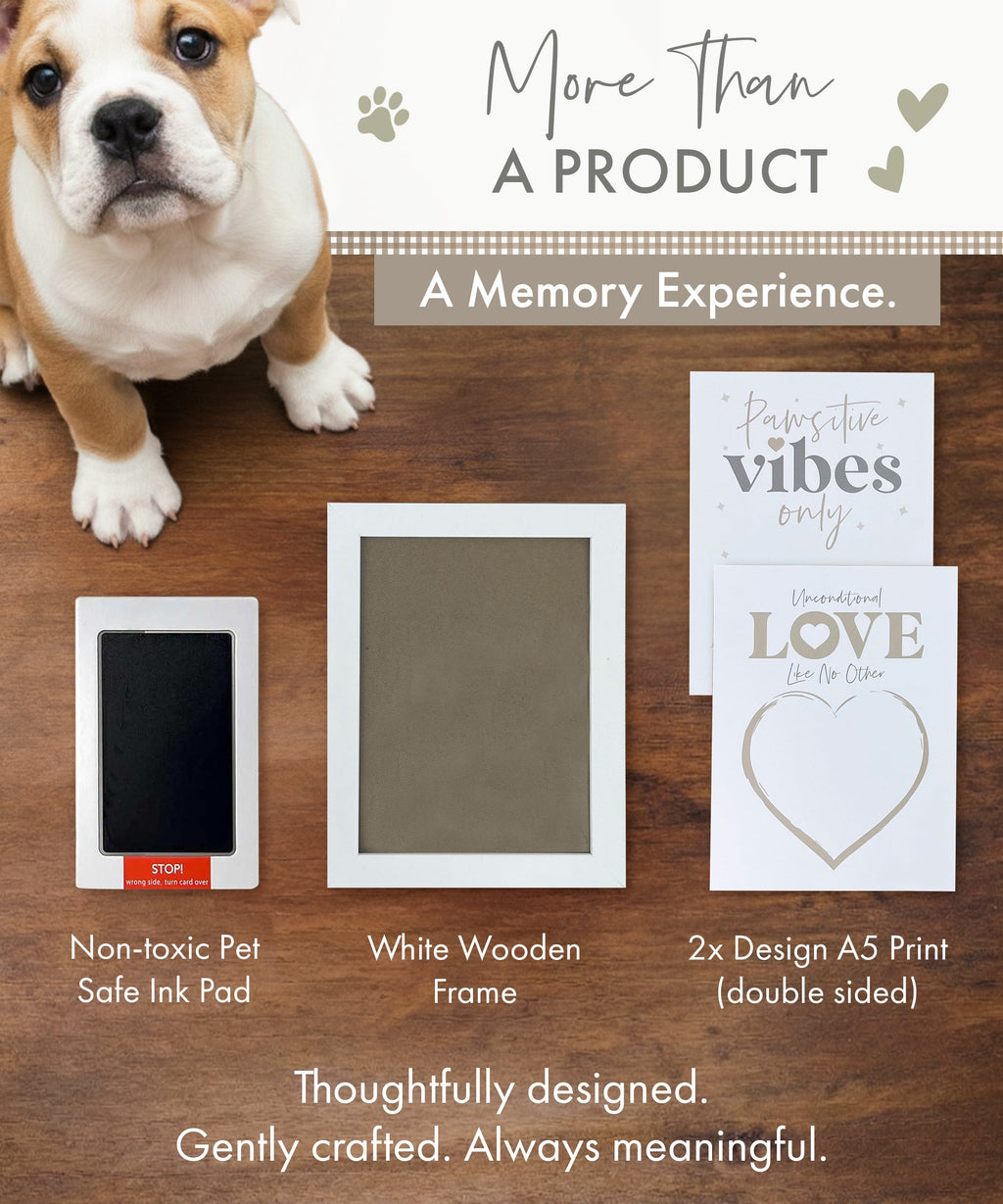 Oh So Precious Paw Print Ink Picture Frame With 2 Designs + Ink Pad