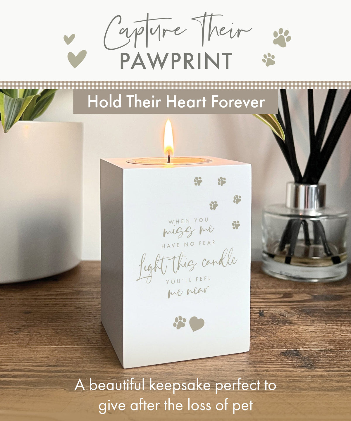 Oh So Precious Pet Memorial Tea Light Holder