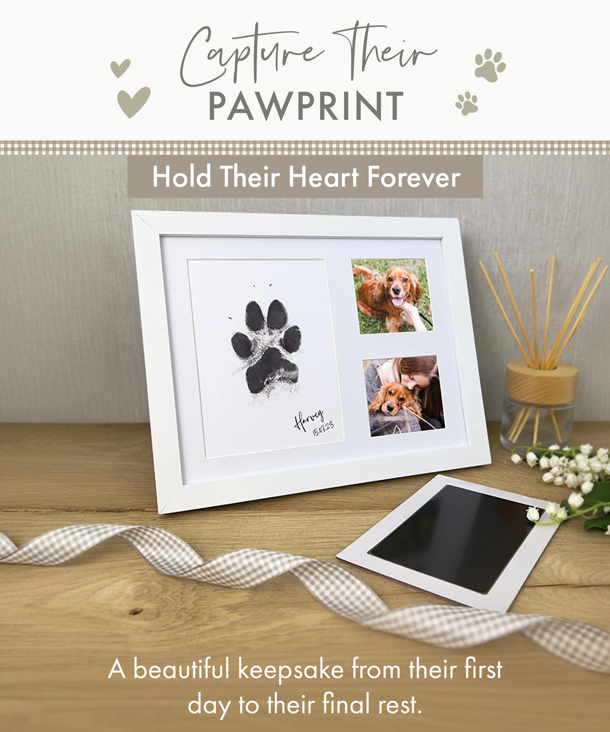 Oh So Precious Paw Print Ink Keepsake Photo Frame Kit