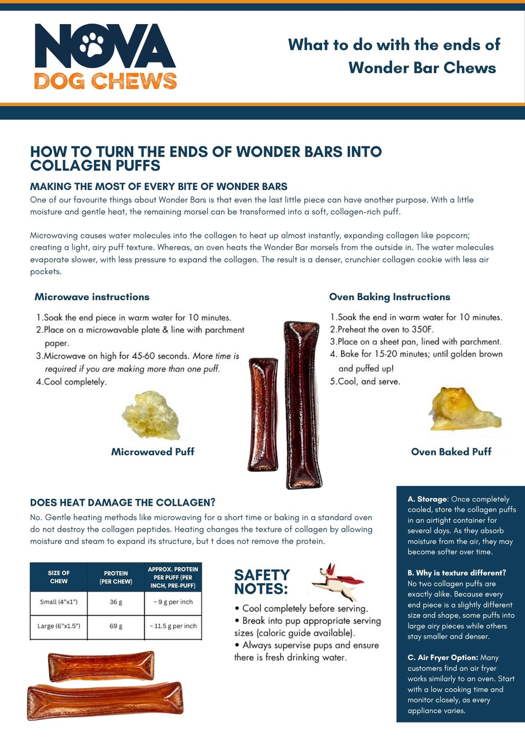 Wonder Bars for Dogs - Fat Free Collagen Bars