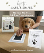 Oh So Precious Paw Print Ink Picture Frame With 2 Designs + Ink Pad