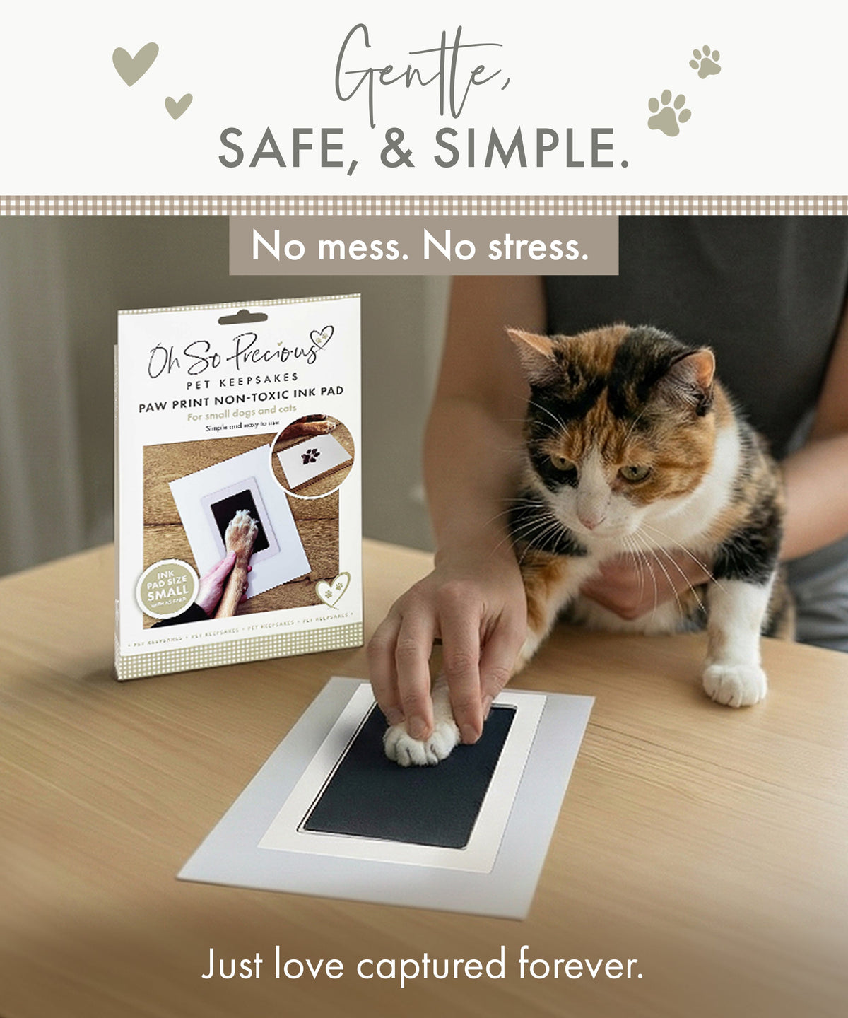 Oh So Precious Pet Safe Non-toxic Paw Print Ink Pad Kit
