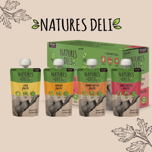 Natures Deli Paste Pouches 100g - Various Flavours - Treat for Dogs