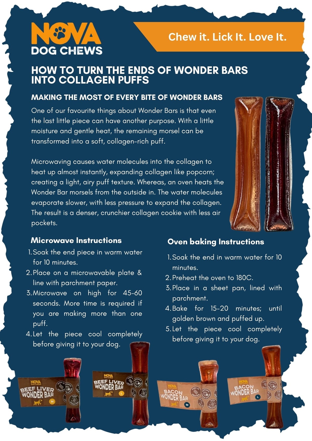 Wonder Bars for Dogs - Fat Free Collagen Bars
