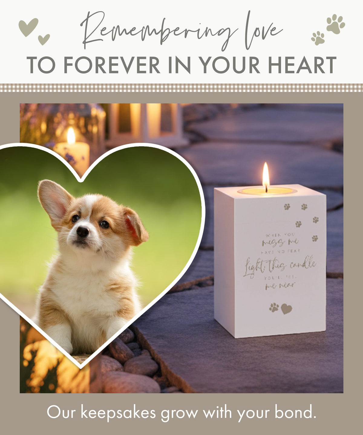 Oh So Precious Pet Memorial Tea Light Holder
