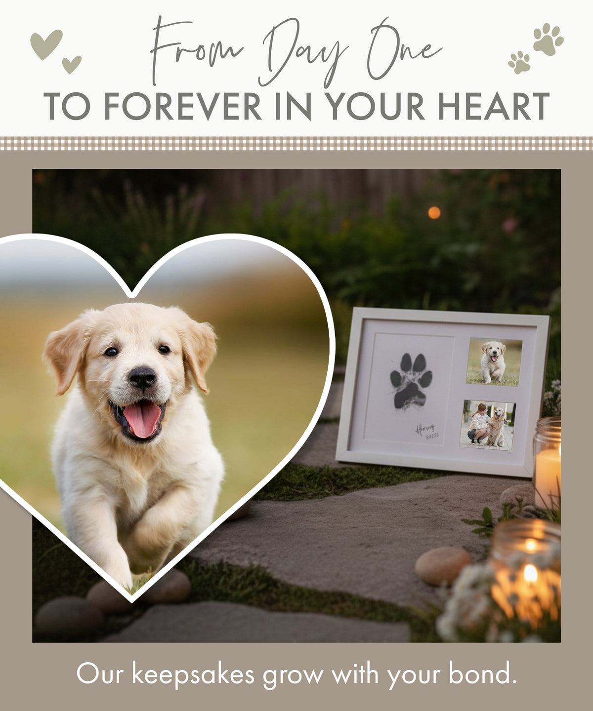 Oh So Precious Paw Print Ink Keepsake Photo Frame Kit